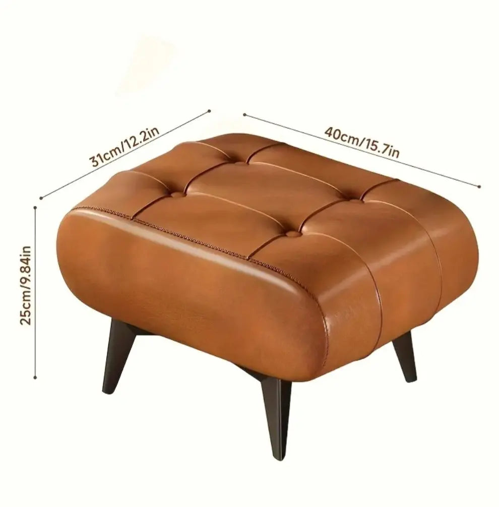Home Living Room Low Stool Door Handle - Artificial Sofa, Footrest, Coffee Table, Small Stool for Changing Shoes, Retro Wax Stool, Minimalist Stool Royal Flint