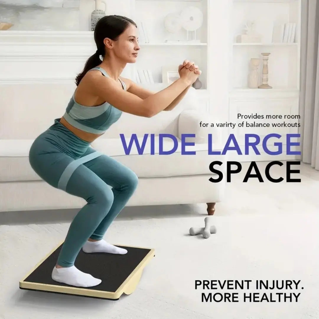 Wobble Board for Adults with Anti-Slip Surface, Ideal for Physical Therapy and Core Strength Training at Standing Desks, Wooden Rocker Board Royal Flint